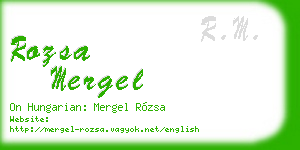rozsa mergel business card